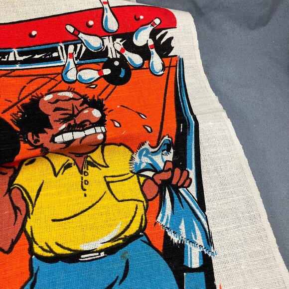 Bowler's Crying Towel Kitchen Tea Dish Cloth Vintage Gag Gift Man Cave 16x27" - Picture 5 of 6